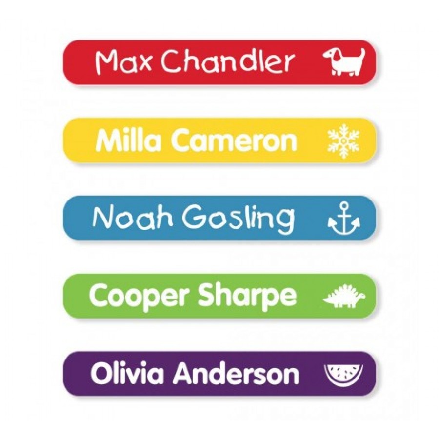 Custom name stickers