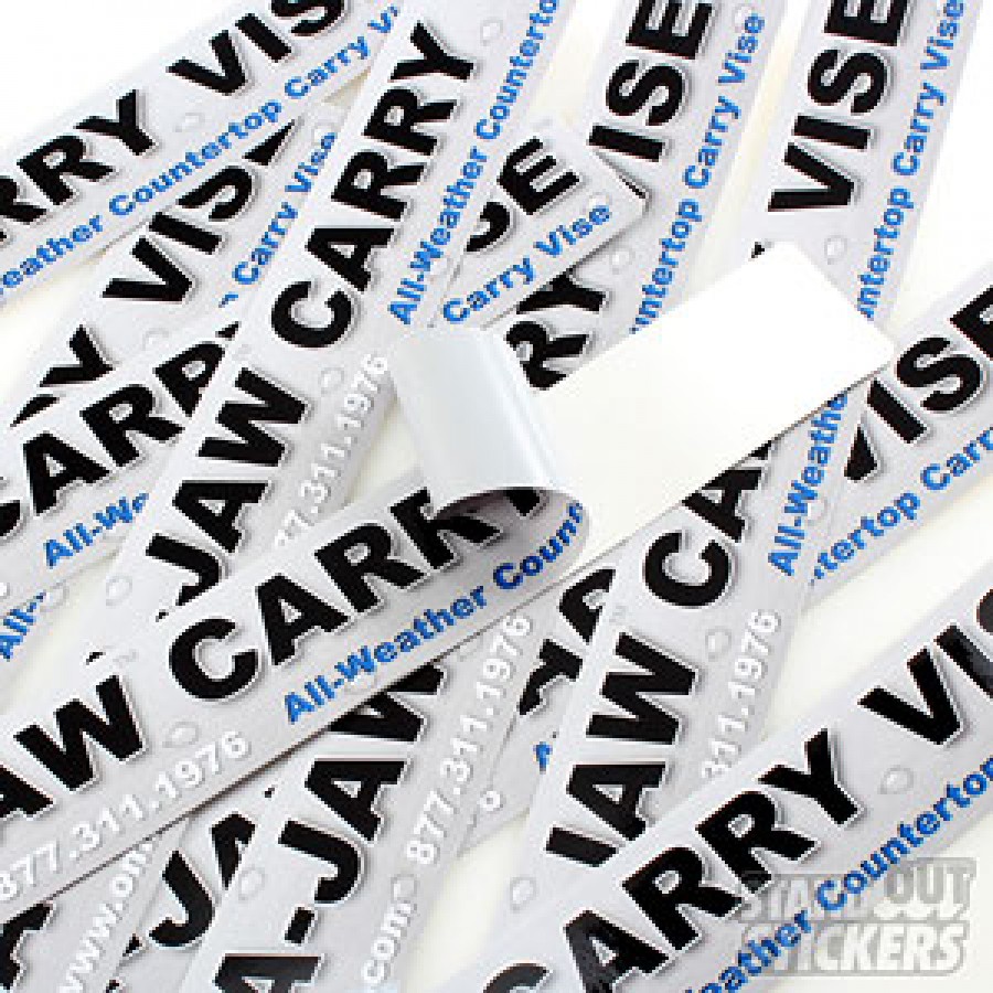 Rectangular Helmet Roll Stickers