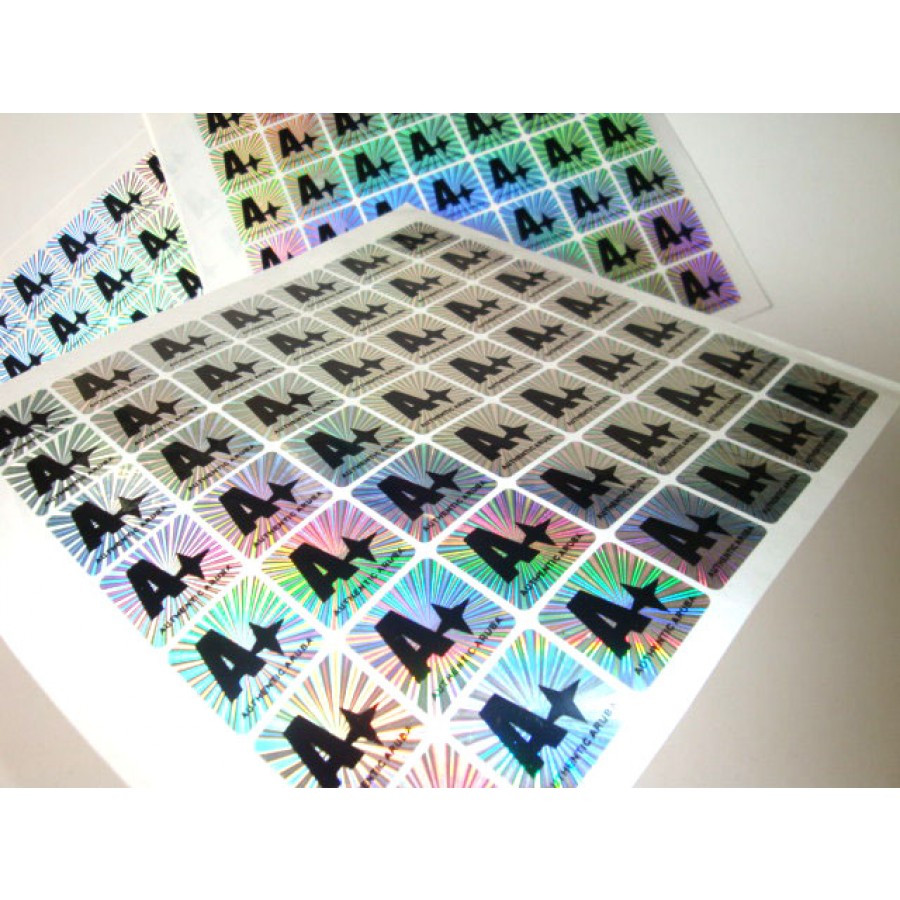 Rectangular Hologram Roll Stickers