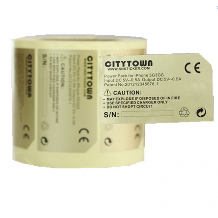 Wholesale Rectangular Roll Stickers