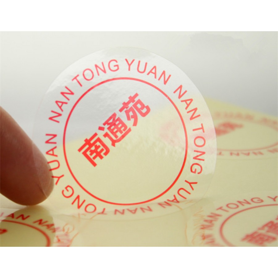 Round Clear Vinyl Roll Stickers
