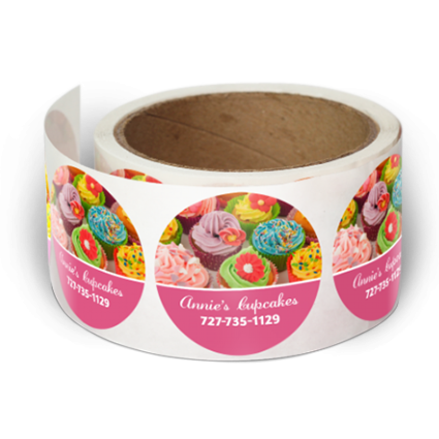 Round Packaging Roll Stickers