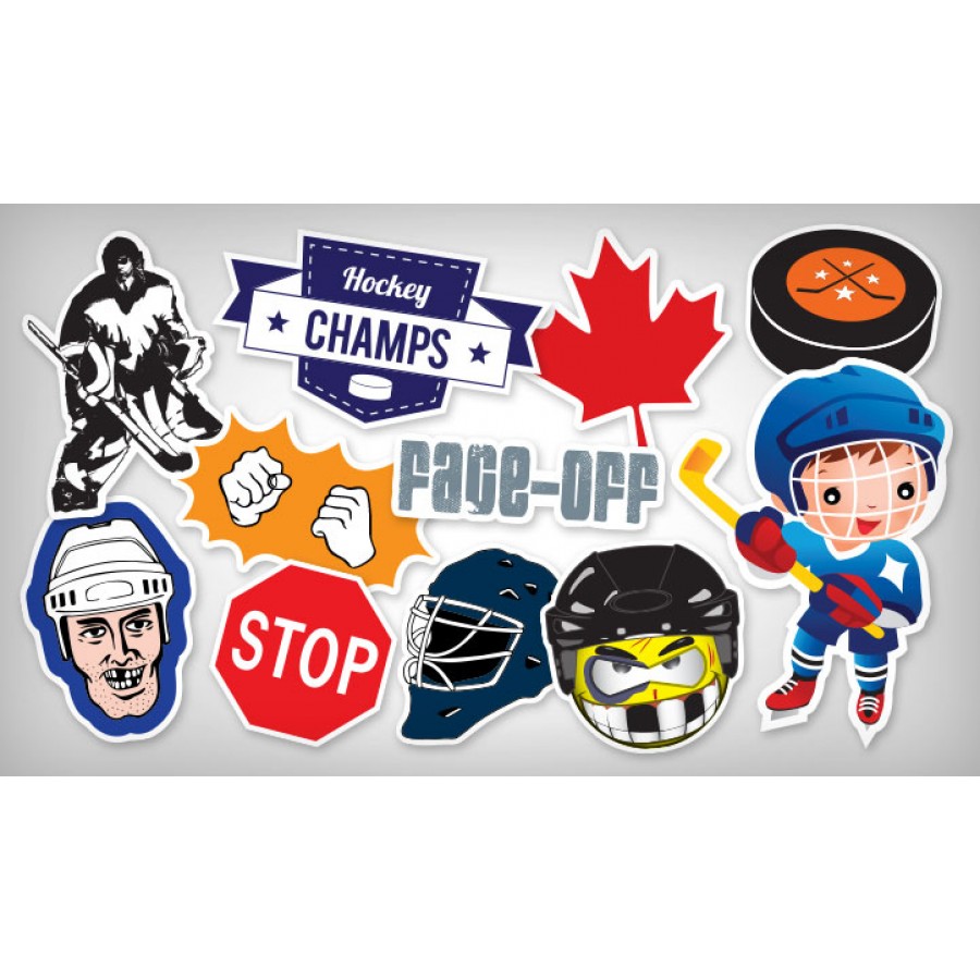 Square Helmet Roll Stickers