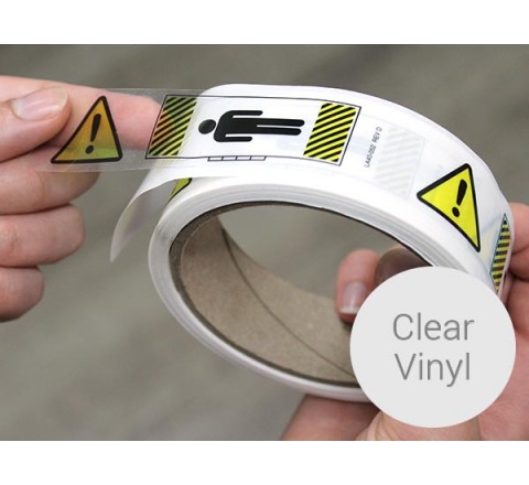 Clear Vinyl Roll Stickers  Hard Hat Clear Vinyl Roll Sticker