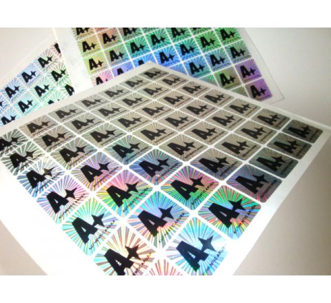 Rectangular Hologram Roll Stickers